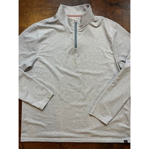 Faherty Mens Long Sleeve Striped 1/4 Zip Casual Shirt Sz XXL READ BELOW - Picture 1 of 8